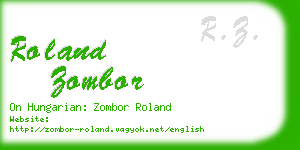roland zombor business card